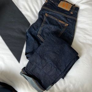 Mens dark blue Nudie Jeans. W 32 L 30